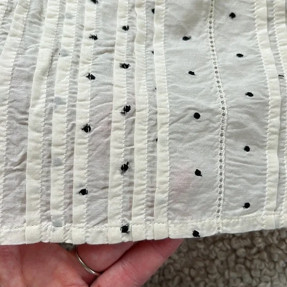 THE GREAT. Cream Polka Dot Blouse - Picture 4 of 13